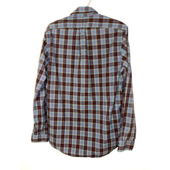 Ralph Lauren Plaid Button-Down Long Sleeve Shirt 100% Cotton Size Medium - Picture 2 of 8